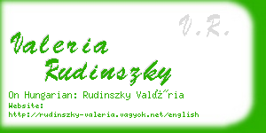 valeria rudinszky business card